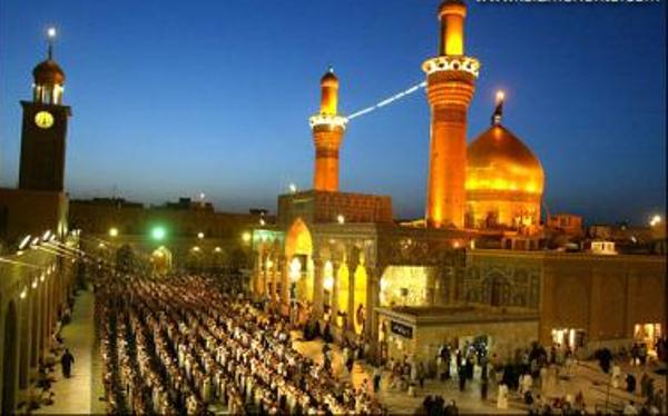 Santuario del Imam Hussain (P) y Abalfadl Al-Abbas(P) en Karbala y los pregrinos