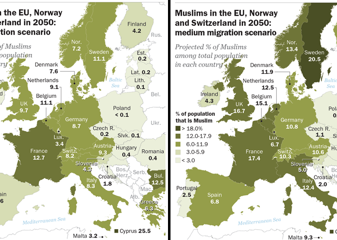 L’Europe et l’augmentation de la population musulmane