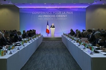 پیرس میں اسرائیل اور فلسطین کے درمیان امن مذاکرات کے لئے بین الاقوامی اجلاس