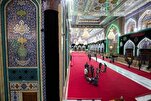 El santuario del Imam Hussein en Karbala se cubrió con alfombras rojas antes del Muharram