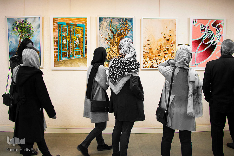افتتاحیه نمایشگاه گروهی نقاشیخط + تصاویر