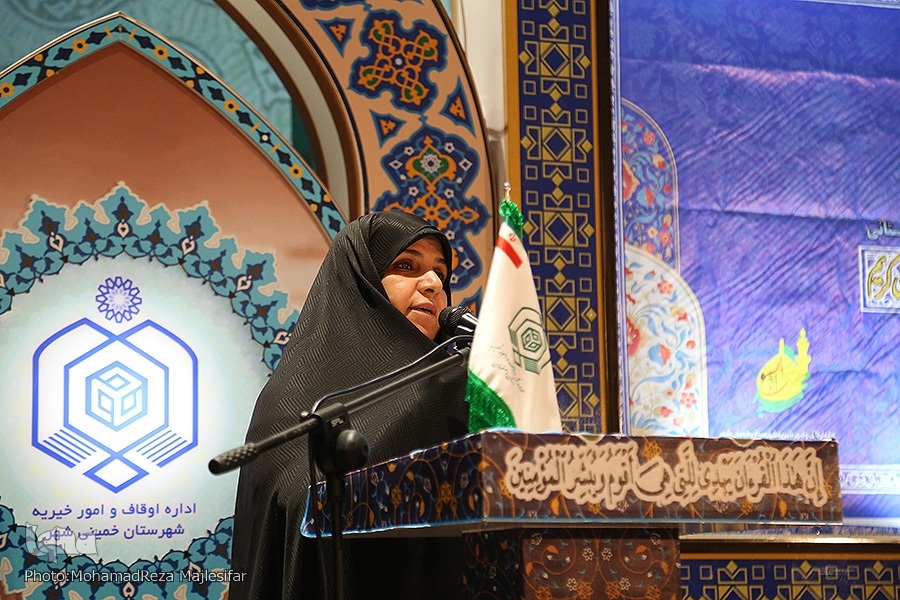 اعظم حیدری ناظر سازمان اوقاف و امور خیریه در مسابقات سراسری قرآن