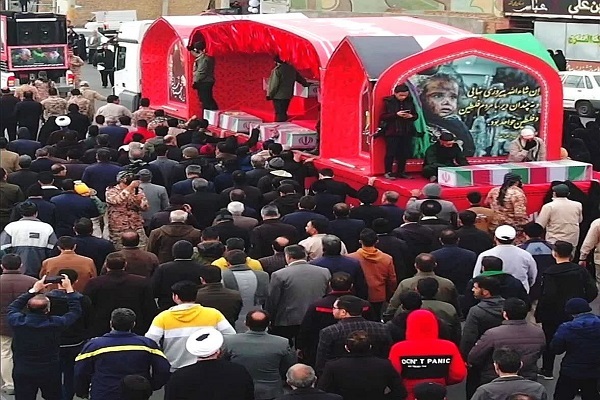 آیین تشییع شهدای گمنام در شهرستان کاشان