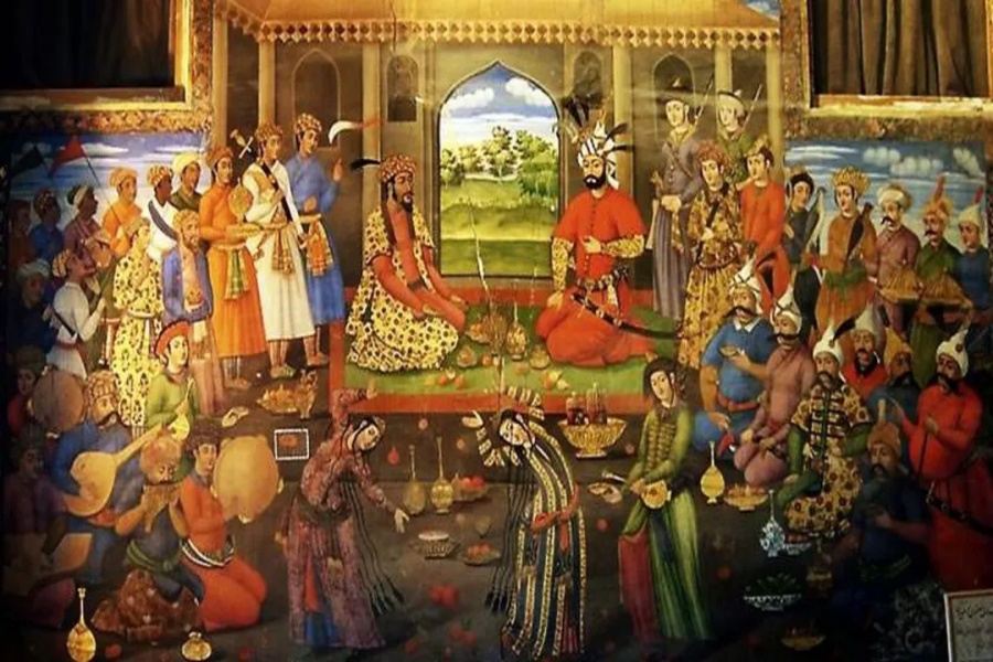 نقاشی مینیاتوری از مراسم نوروز