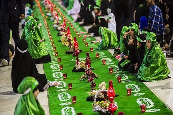 سفره حضرت رقیه(س) در آستان علی بن باقر مشهد اردهال