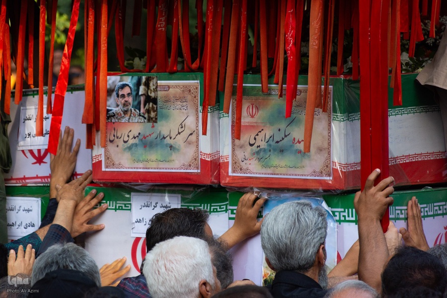 مراسم تشییع شهدای اقتدار ملی در اصفهان