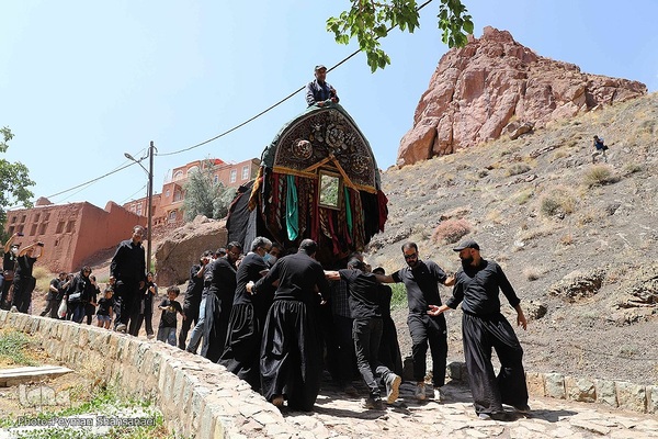آیین سنتی «نخل‌گردانی» در روستای ابیانه نطنز