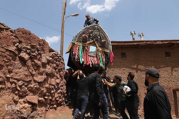 آیین سنتی «نخل‌گردانی» در روستای ابیانه نطنز
