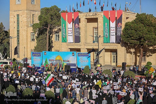 اجتماع ضدصهیونیستی مردم اصفهان در میدان امام حسین(ع)