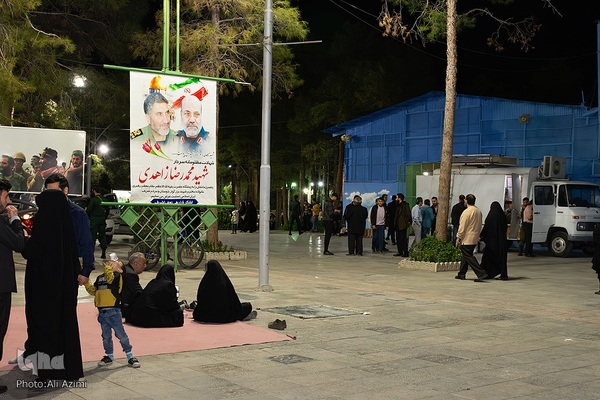 آیین وداع با پیکر سردار شهید محمدرضا زاهدی در گلستان شهدای اصفهان