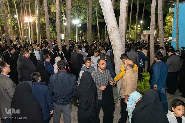 آیین وداع با پیکر سردار شهید محمدرضا زاهدی در گلستان شهدای اصفهان