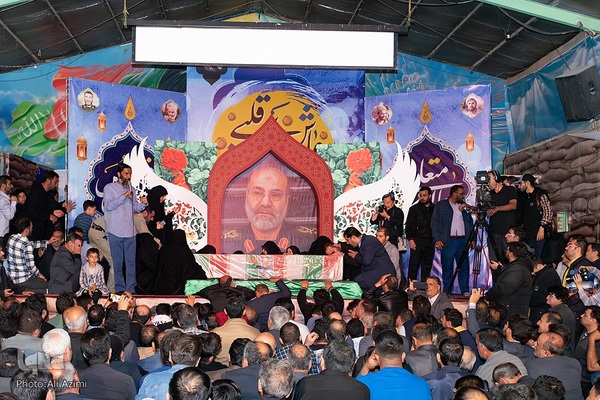 آیین وداع با پیکر سردار شهید محمدرضا زاهدی در گلستان شهدای اصفهان