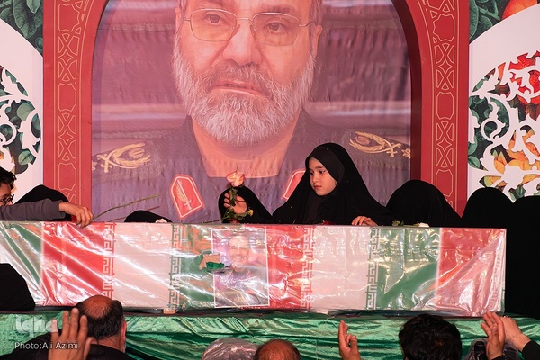 آیین وداع با پیکر سردار شهید محمدرضا زاهدی در گلستان شهدای اصفهان