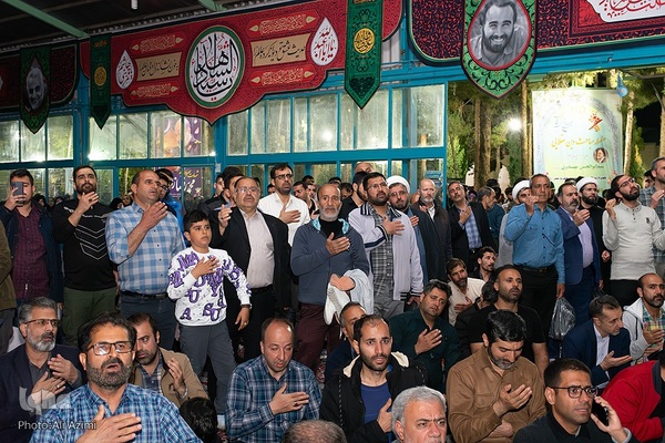 آیین وداع با پیکر سردار شهید محمدرضا زاهدی در گلستان شهدای اصفهان