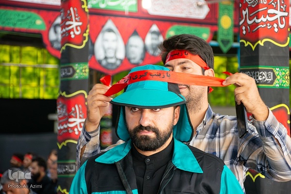 آیین بدرقه ستاد اربعین شهرداری اصفهان به کربلای معلی