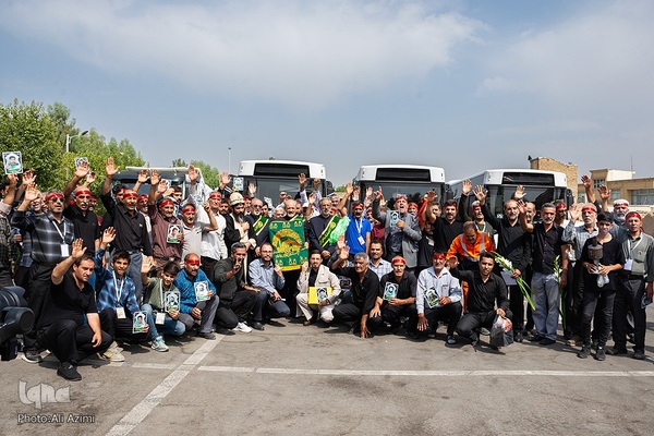 آیین بدرقه ستاد اربعین شهرداری اصفهان به کربلای معلی