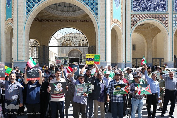 تظاهرات ضدصهیونیستی نمازگزاران اصفهانی