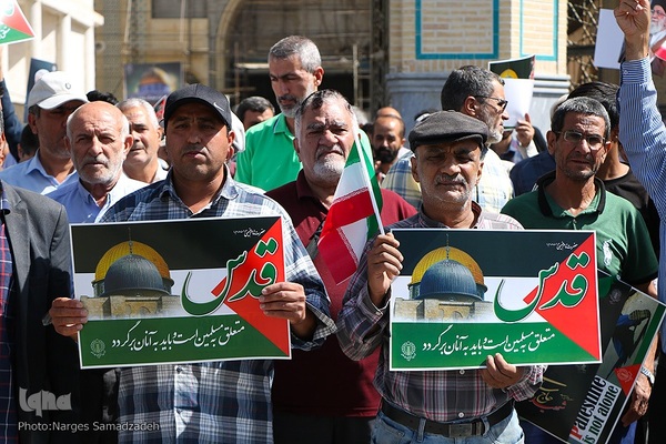 تظاهرات ضدصهیونیستی نمازگزاران اصفهانی