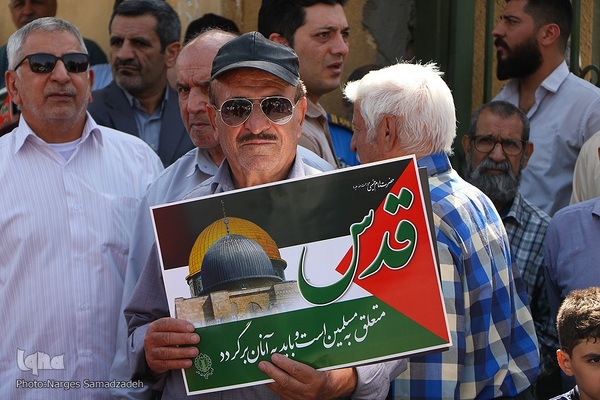 تظاهرات ضدصهیونیستی نمازگزاران اصفهانی