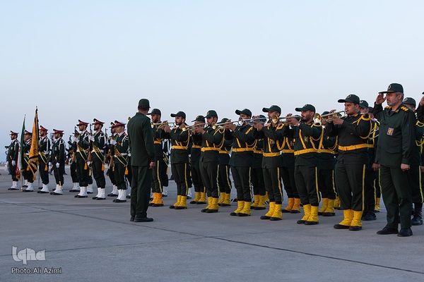 استقبال از پیکر مطهر سردار شهید نیلفروشان در فرودگاه اصفهان