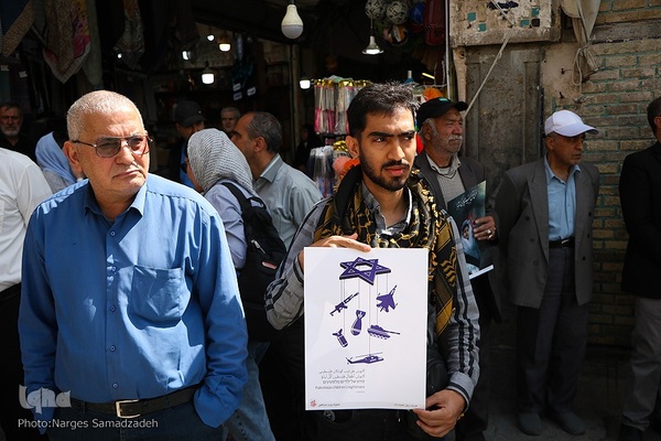 تجمع اعتراض‌آمیز بازاریان اصفهان در محکومیت جنایات رژیم صهیونیستی