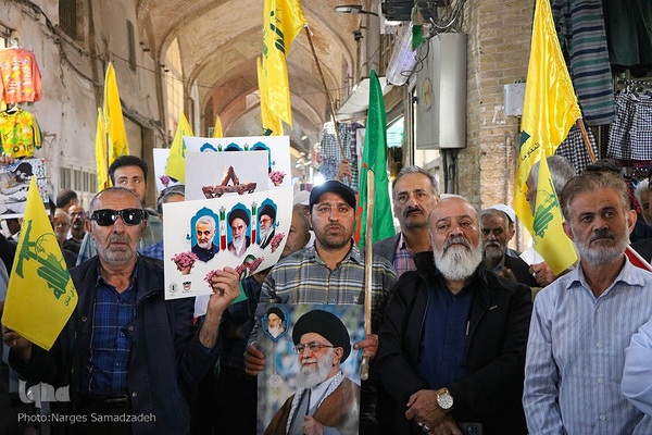 تجمع اعتراض‌آمیز بازاریان اصفهان در محکومیت جنایات رژیم صهیونیستی