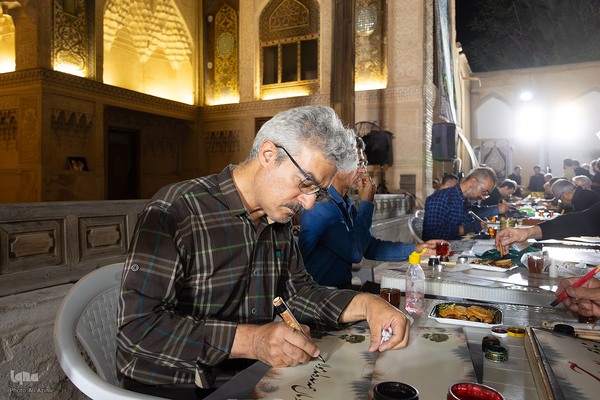 مشق عشق خوشنویسان اصفهانی در سوگ سیدالشهدا (ع)