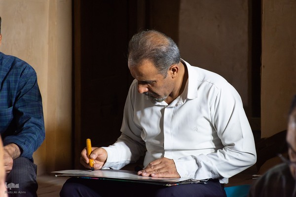 مشق عشق خوشنویسان اصفهانی در سوگ سیدالشهدا (ع)