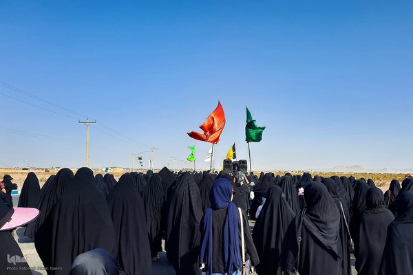 پیادروی جاماندگان اربعین حسینی در نایین