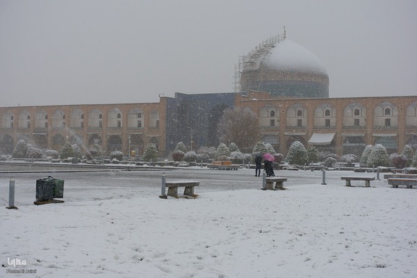 اصفهان در آغوش برف