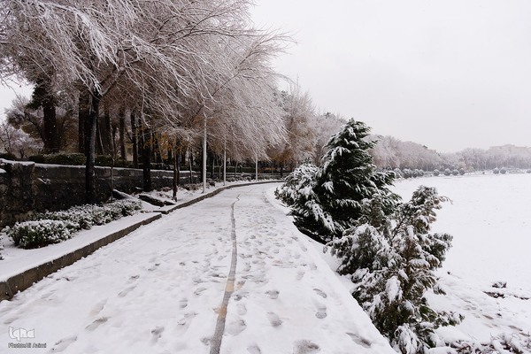 اصفهان در آغوش برف