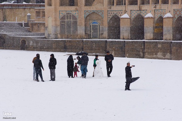 اصفهان در آغوش برف