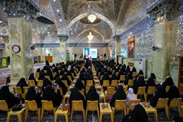 हरमे अस्करीयैन (अ0)में इराकी महिलाओं की कुरान प्रतियोगिता + फोटो