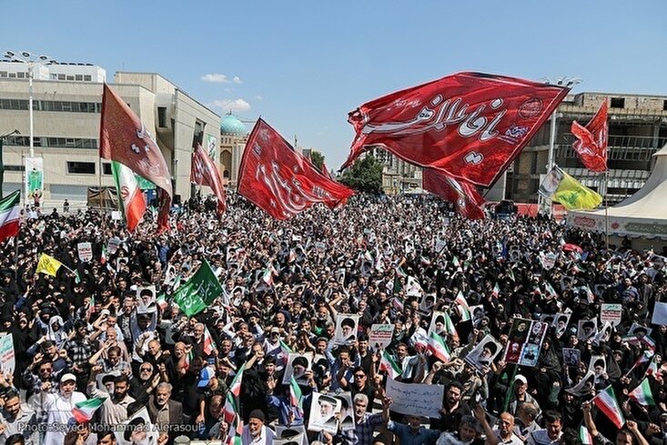د صهیونیسټ رژيم د یرغلونو په ضد دایران د ولس لاریون
